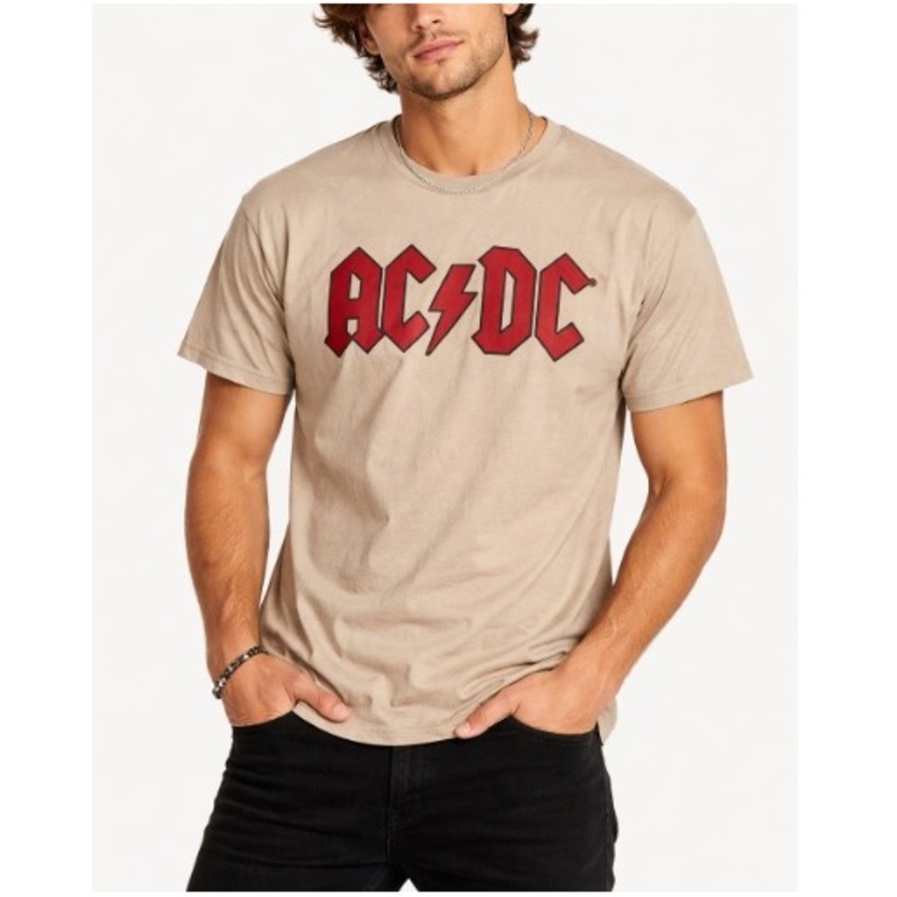 AC/DC Men's‎ Sand Highway to Hell Horns Rock & Roll Band Graphic Tee Size S NWOT